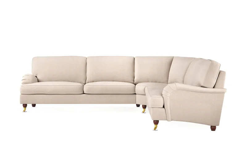 Howard Lyx 6-sits Vänstervänd L-formad Hörnsoffa i Tyg - Beige - Products - Möbler - Soffa - Hörnsoffa
