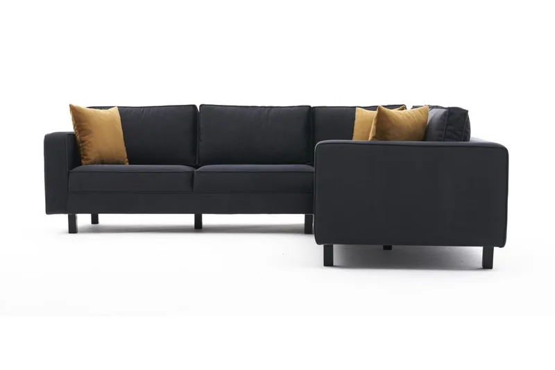 Kaletea Soffa m. Divan 4-sits, Mörkgrå