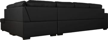 Solna soffa i svart PU öppet avslut 3A - Svart - Products - Möbler - Soffa - Hörnsoffa
