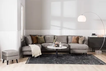 Trend 5-sits Högervänd L-formad Hörnsoffa med Divan i Sammet - Brun - Products - Möbler - Soffa - Hörnsoffa
