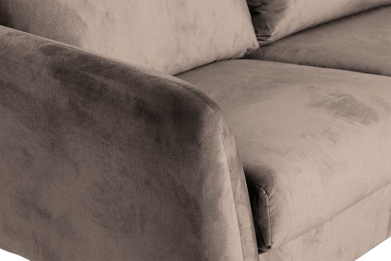 Trend 5-sits Högervänd L-formad Hörnsoffa med Divan i Sammet - Brun - Products - Möbler - Soffa - Hörnsoffa