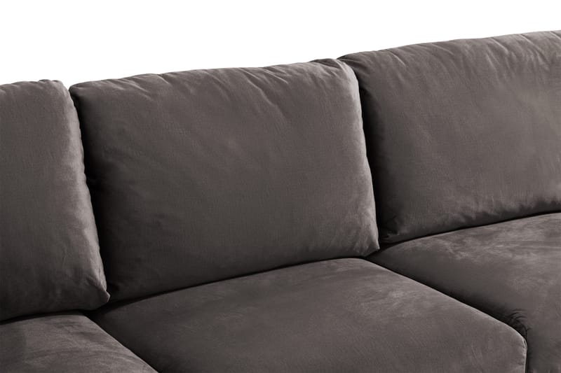 Trend 5-sits Högervänd L-formad Hörnsoffa med Divan i Sammet - Mörkgrå - Products - Möbler - Soffa - Hörnsoffa