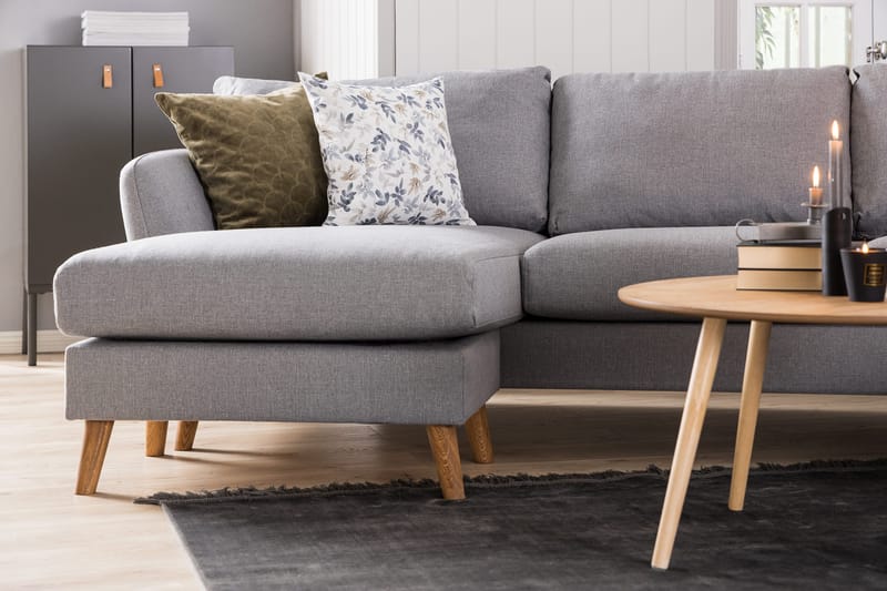 Trend 5-sits Högervänd U-formad Hörnsoffa med divan i Tyg - Grå - Products - Möbler - Soffa - Hörnsoffa