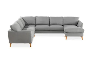 Trend 5-sits Högervänd U-formad Hörnsoffa med divan i Tyg - Grå - Products - Möbler - Soffa - Hörnsoffa