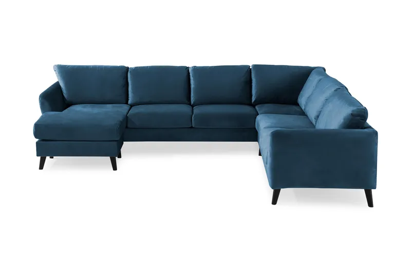 Trend 5-sits Vänstervänd U-formad Hörnsoffa med divan i Sammet - Blå - Products - Möbler - Soffa - Hörnsoffa