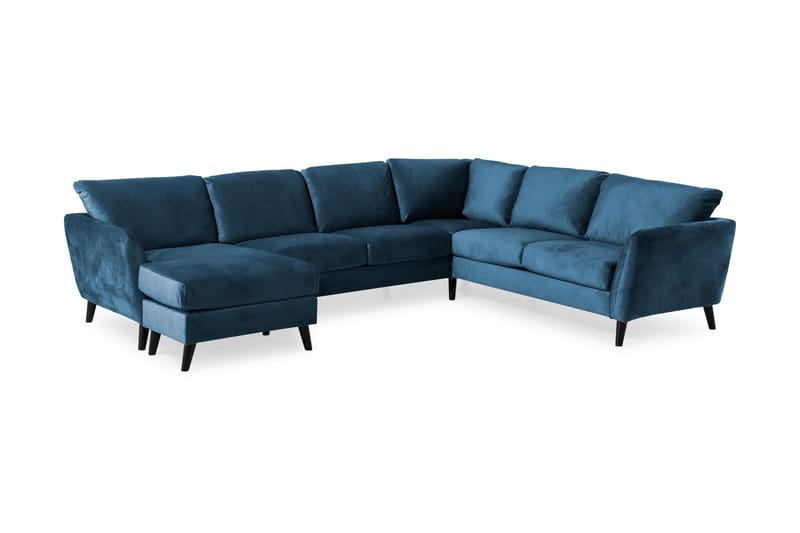 Trend 5-sits Vänstervänd U-formad Hörnsoffa med divan i Sammet - Blå - Products - Möbler - Soffa - Hörnsoffa