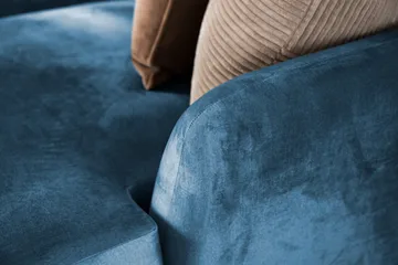 Trend 5-sits Vänstervänd U-formad Hörnsoffa med divan i Sammet - Blå - Products - Möbler - Soffa - Hörnsoffa