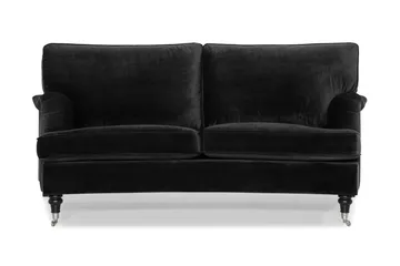 Howard Classic 2-sits Svängd Sammetssoffa - Svart - Products - Möbler - Soffa - Sammetssoffa