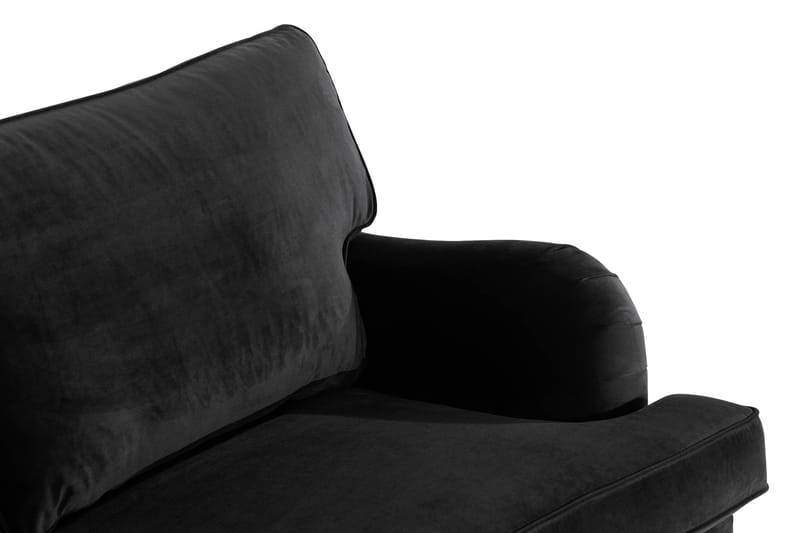 Howard Classic 2-sits Svängd Sammetssoffa - Svart - Products - Möbler - Soffa - Sammetssoffa