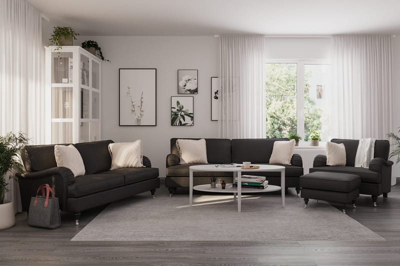 Howard Classic 2-sits Tygsoffa - Mörkgrå - Products - Möbler - Soffa - 2 sits soffa