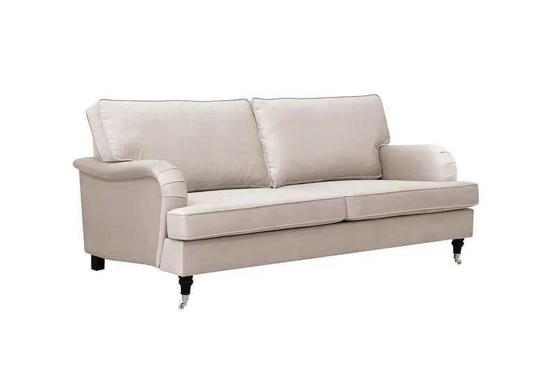Howard Classic 3-sits Sammetsoffa - Beige - Products - Möbler - Soffa - 3 sits soffa