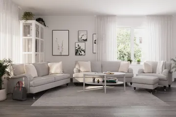 Howard Classic 3-sits Tygsoffa - Grå - Products - Möbler - Soffa - 3 sits soffa