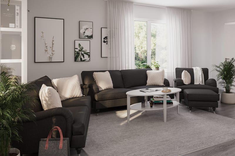 Howard Classic 3-sits Tygsoffa - Mörkgrå - Products - Möbler - Soffa - 3 sits soffa
