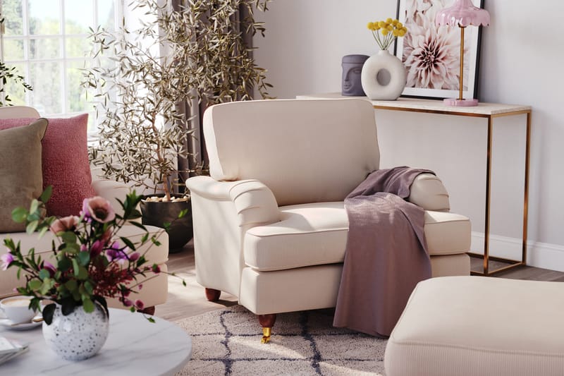 Howard Lyx 2-sits Manchestersoffa - Beige - Products - Möbler - Soffa - 2 sits soffa