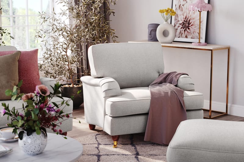 Howard Lyx 2-sits Tygsoffa - Ljusgrå - Products - Möbler - Soffa - 2 sits soffa