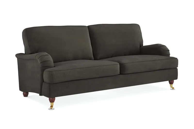 Howard Lyx 3-sits Manchestersoffa - Mörkgrå - Products - Möbler - Soffa - 3 sits soffa