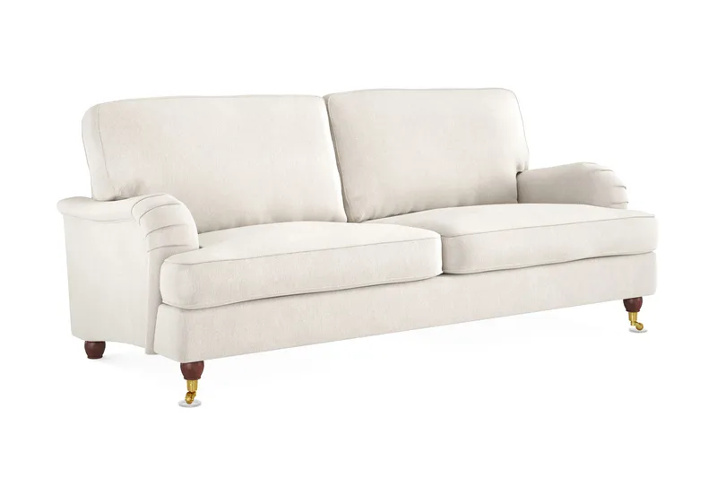 Howard Lyx 3-sits Sammetssoffa - Krämvit - Products - Möbler - Soffa - 3 sits soffa