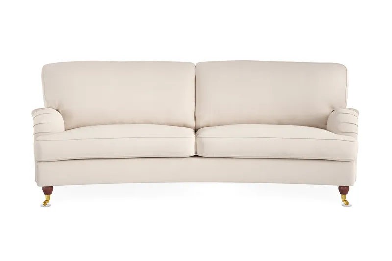 Howard Lyx 3-sits Svängd Manchestersoffa - Beige - Products - Möbler - Soffa - 3 sits soffa