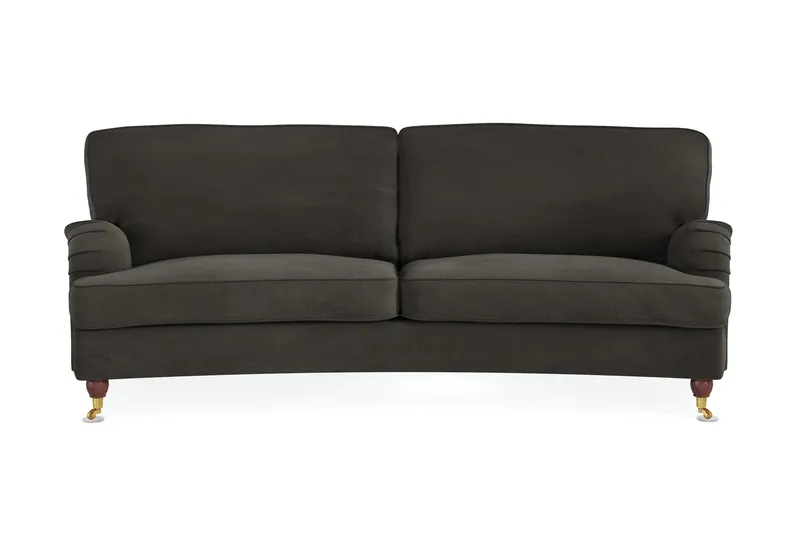 Howard Lyx 3-sits Svängd Manchestersoffa - Mörkgrå - Products - Möbler - Soffa - 3 sits soffa