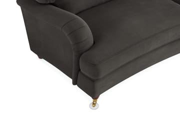 Howard Lyx 3-sits Svängd Manchestersoffa - Mörkgrå - Products - Möbler - Soffa - 3 sits soffa