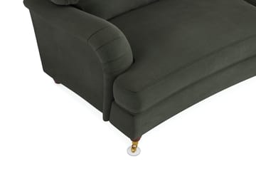 Howard Lyx 3-sits Svängd Manchestersoffa - Mörkgrön - Products - Möbler - Soffa - 3 sits soffa