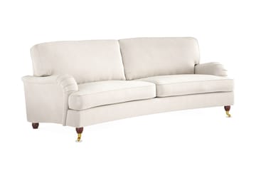 Howard Lyx 3-sits Svängd Sammetssoffa - Krämvit - Products - Möbler - Soffa - 3 sits soffa