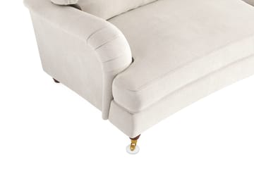 Howard Lyx 3-sits Svängd Sammetssoffa - Krämvit - Products - Möbler - Soffa - 3 sits soffa