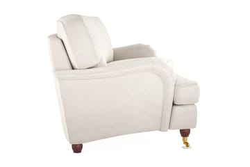Howard Lyx 3-sits Svängd Sammetssoffa - Krämvit - Products - Möbler - Soffa - 3 sits soffa