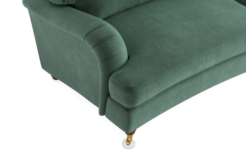 Howard Lyx 3-sits Svängd Sammetssoffa - Mörkgrön - Products - Möbler - Soffa - 3 sits soffa
