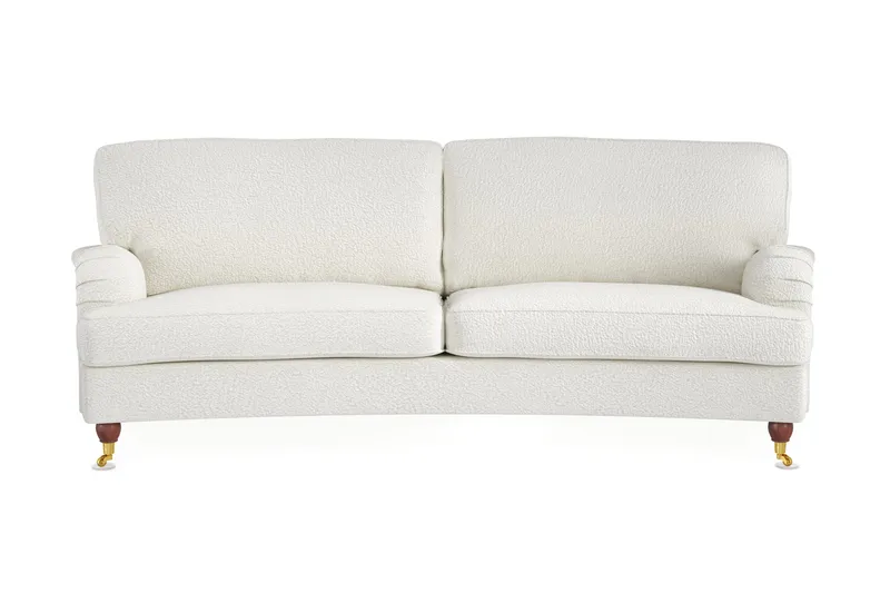 Howard Lyx 3-sits Svängd Soffa i Bouclé - Vit - Products - Möbler - Soffa - 3 sits soffa