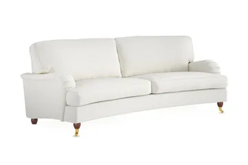 Howard Lyx 3-sits Svängd Soffa i Bouclé - Vit - Products - Möbler - Soffa - 3 sits soffa