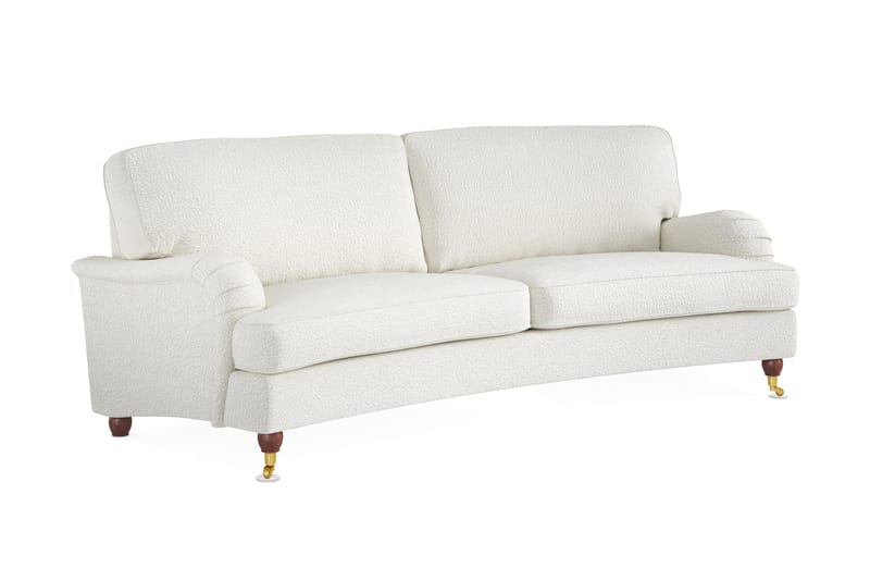 Howard Lyx 3-sits Svängd Soffa i Bouclé - Vit - Products - Möbler - Soffa - 3 sits soffa