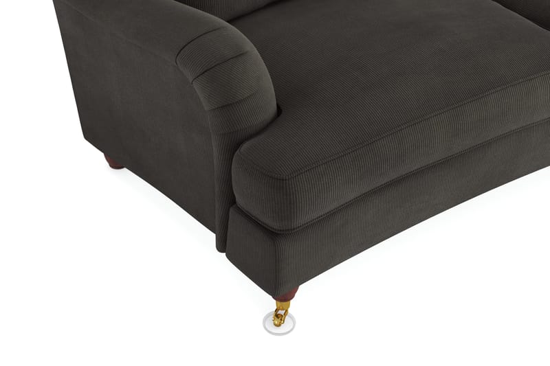 Howard Lyx 4-sits Svängd Manchestersoffa - Mörkgrå - Products - Möbler - Soffa - Howardsoffa