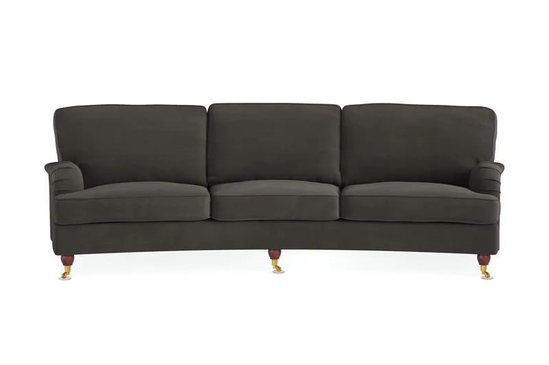 Howard Lyx 4-sits Svängd Manchestersoffa - Mörkgrå - Products - Möbler - Soffa - Howardsoffa