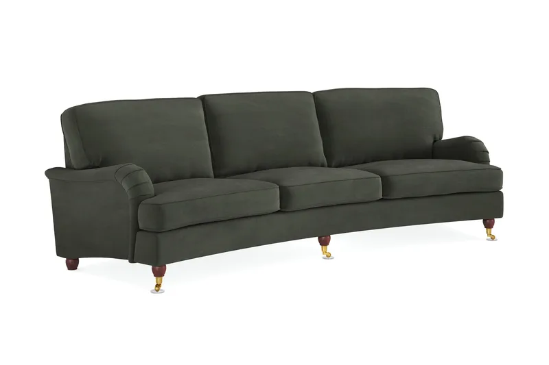 Howard Lyx 4-sits Svängd Manchestersoffa - Mörkgrön - Products - Möbler - Soffa - Howardsoffa