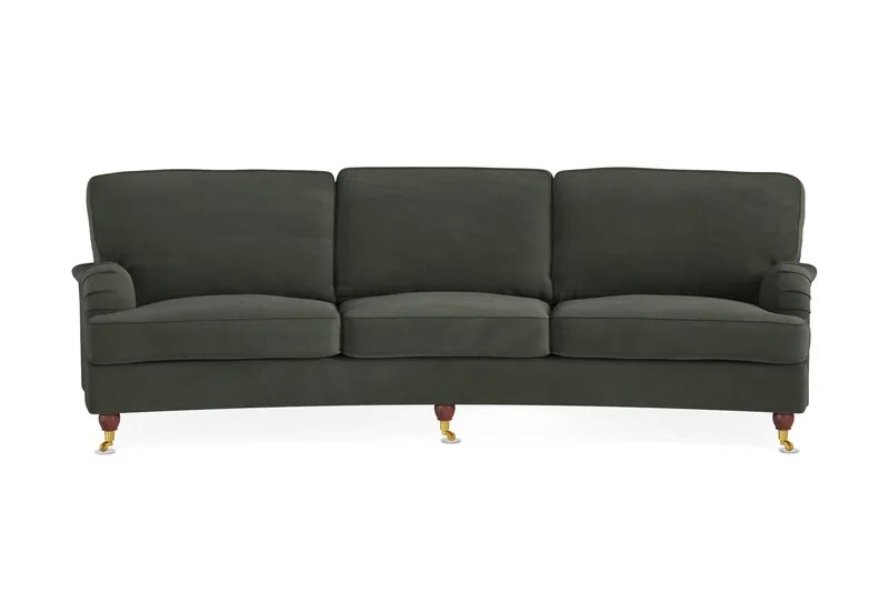 Howard Lyx 4-sits Svängd Manchestersoffa - Mörkgrön - Products - Möbler - Soffa - Howardsoffa