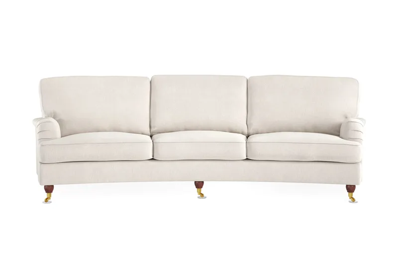 Howard Lyx 4-sits Svängd Sammetssoffa - Krämvit - Products - Möbler - Soffa - Sammetssoffa