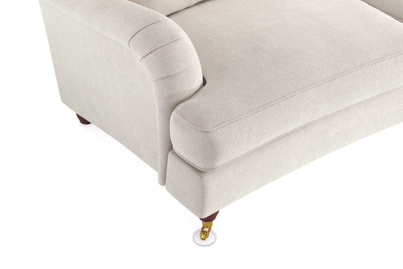 Howard Lyx 4-sits Svängd Sammetssoffa - Krämvit - Products - Möbler - Soffa - Sammetssoffa