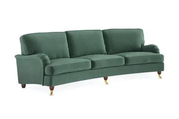 Howard Lyx 4-sits Svängd Sammetssoffa - Mörkgrön - Products - Möbler - Soffa - Sammetssoffa