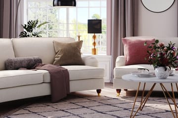 Howard Lyx 4-sits Svängd Soffa i Bouclé - Vit - Products - Möbler - Soffa - Howardsoffa