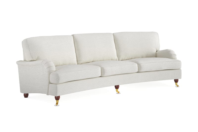 Howard Lyx 4-sits Svängd Soffa i Bouclé - Vit - Products - Möbler - Soffa - Howardsoffa