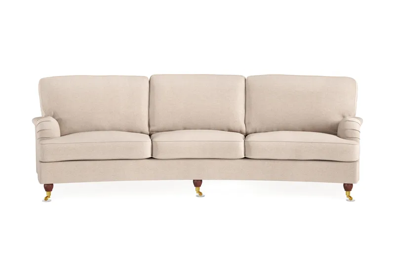 Howard Lyx 4-sits Svängd Tygsoffa - Beige - Products - Möbler - Soffa - Howardsoffa