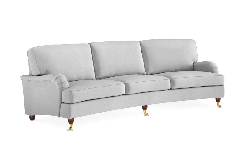 Howard Lyx 4-sits Svängd Tygsoffa - Ljusgrå - Products - Möbler - Soffa - Howardsoffa