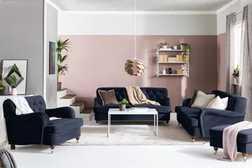 Howard Riviera 2-sits Sammetssoffa - Blå - Products - Möbler - Soffa - Sammetssoffa