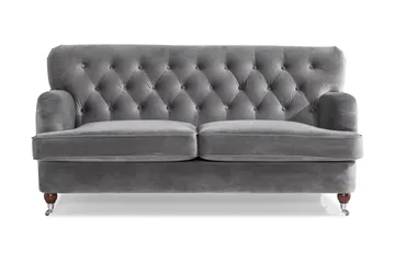 Howard Riviera 2-sits Sammetssoffa - Ljusgrå - Products - Möbler - Soffa - Sammetssoffa