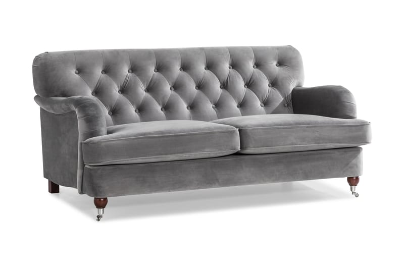 Howard Riviera 2-sits Sammetssoffa - Ljusgrå - Products - Möbler - Soffa - Sammetssoffa