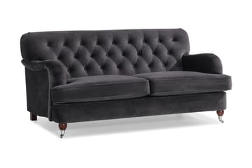 Howard Riviera 2-sits Sammetssoffa - Mörkgrå - Products - Möbler - Soffa - Sammetssoffa