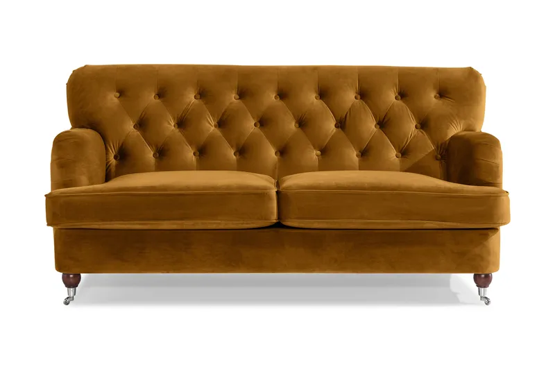 Howard Riviera 2-sits Sammetssoffa - Mörkgul - Products - Möbler - Soffa - Sammetssoffa