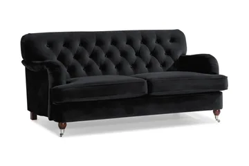 Howard Riviera 2-sits Sammetssoffa - Svart - Products - Möbler - Soffa - Sammetssoffa