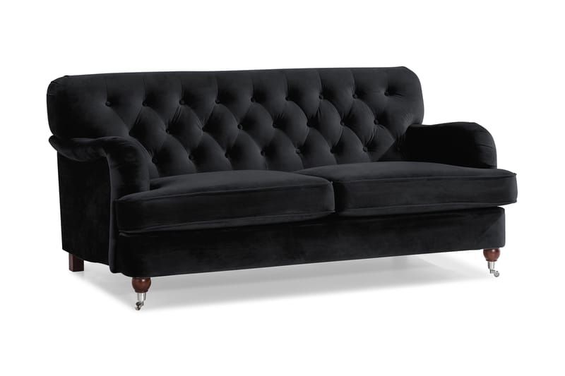 Howard Riviera 2-sits Sammetssoffa - Svart - Products - Möbler - Soffa - Sammetssoffa
